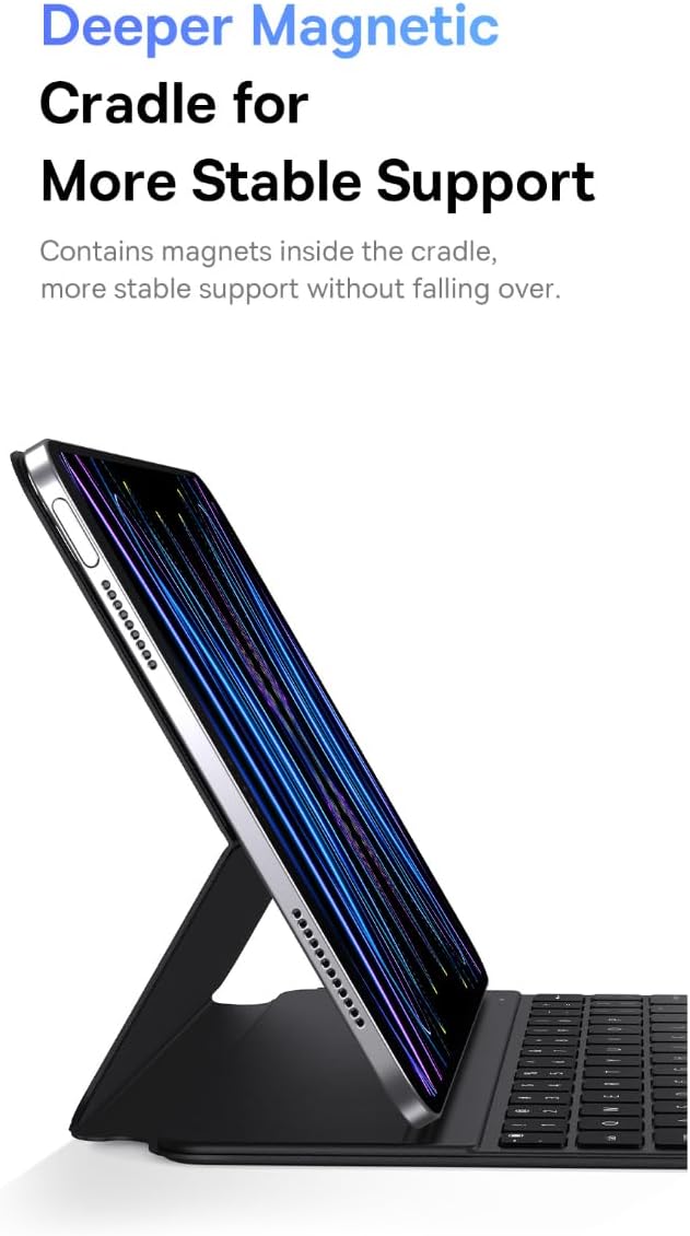 Krupni plan magnetnog držača koji pruža stabilnu podršku za iPad