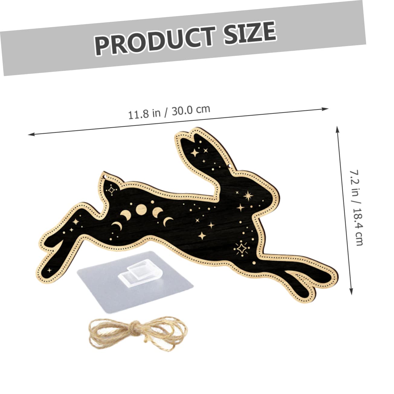 ABOOFAN 3 Pz Ciondolo Coniglio Decorazioni casa Bedroom Decoration Arredamento Cinese della Porta di Pasqua Decorazione casa ciondoli Coniglio di Legno Animale di Legno Appeso