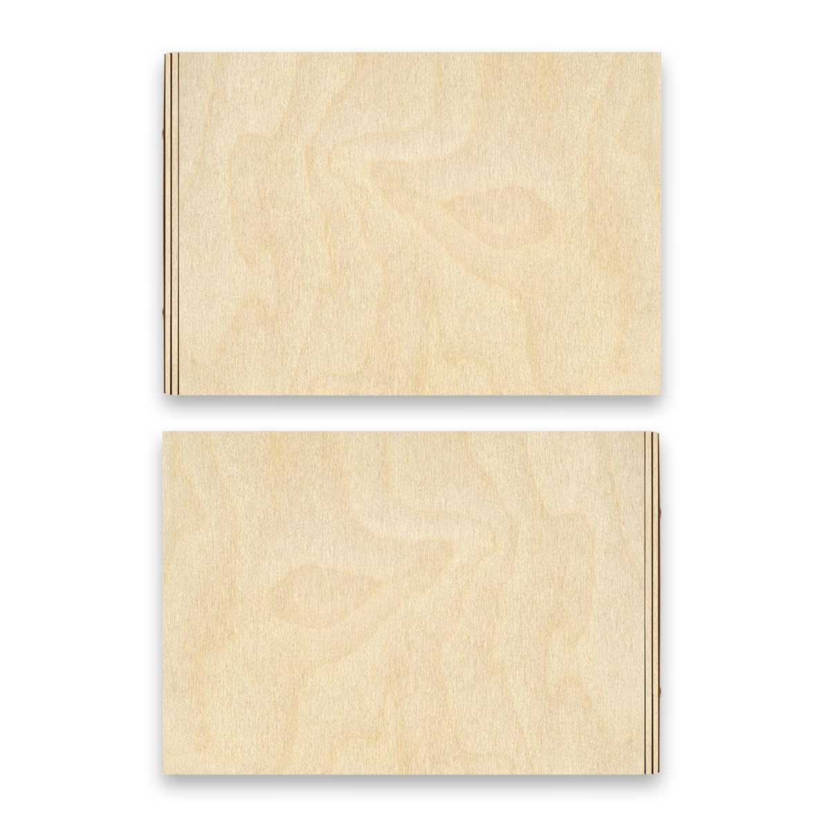 Personalisiertes Hochzeit Geburtstag Gästebuch echtes Holz DIN A4 Hochzeitsbuch mit Lasergravur - Eigene Gravurdatei hochladen - mit 72 Blatt / 144 Seiten Naturpapier Weiß