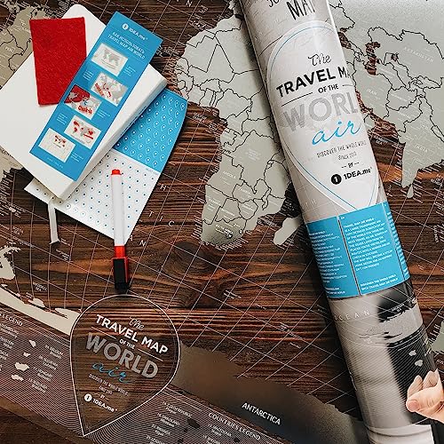Carte à gratter de l'aviation poster planisphère aéronautique monde - 7