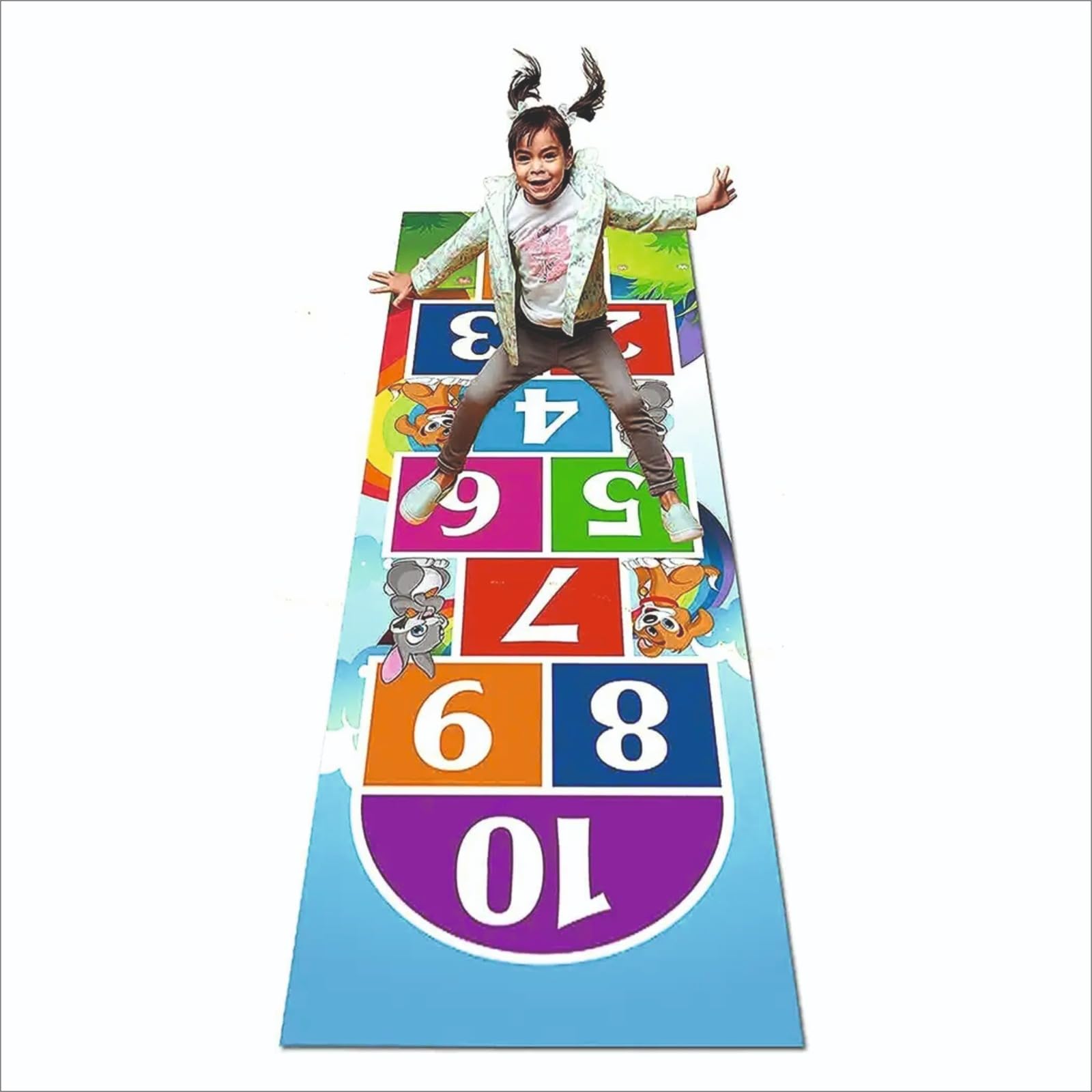 Hopscotch Jumbo Play Mat for Kids with Number Print Design, Multicolour, 96 x 30inch (Number Multicolor) 3