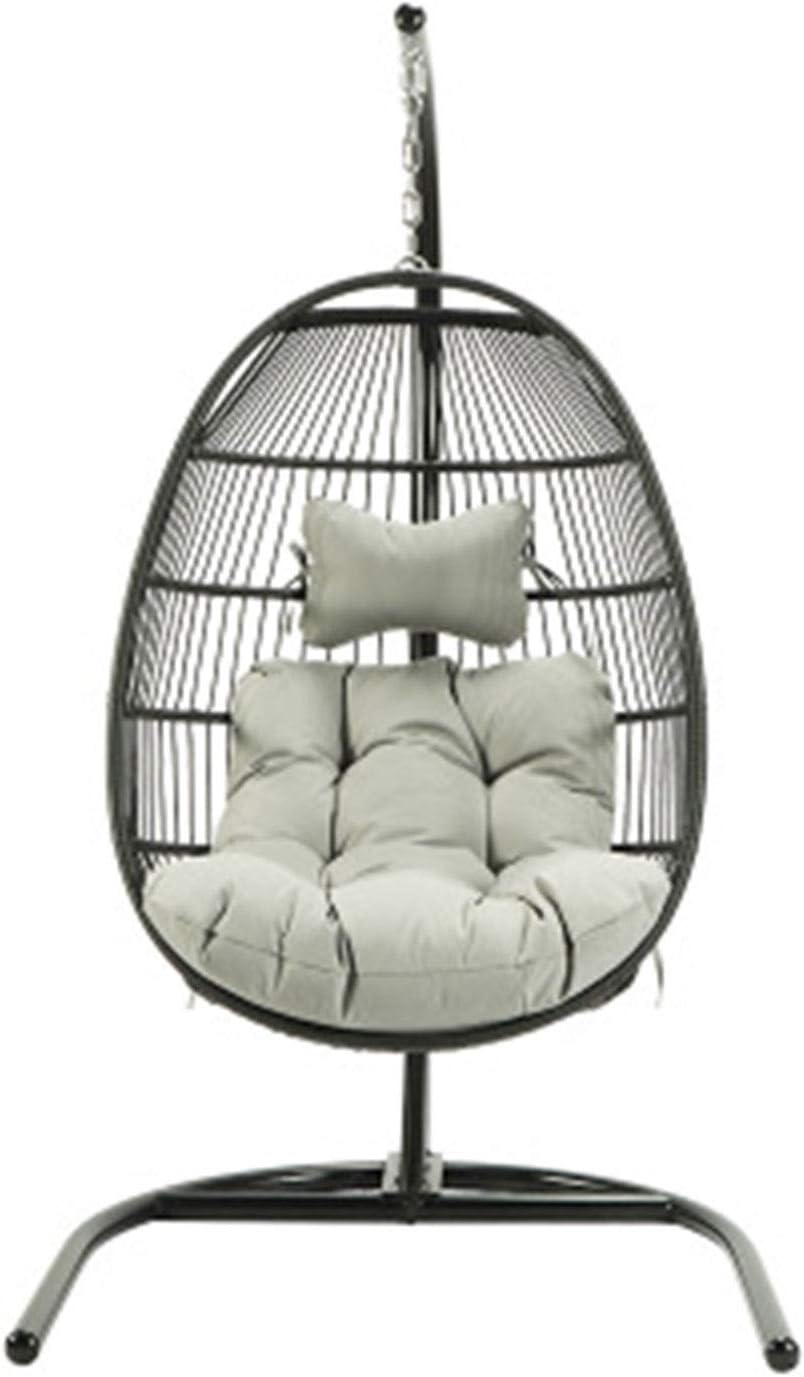 LEIHUA Hanging Egg Chair Swing with Steel Stand Set Resin