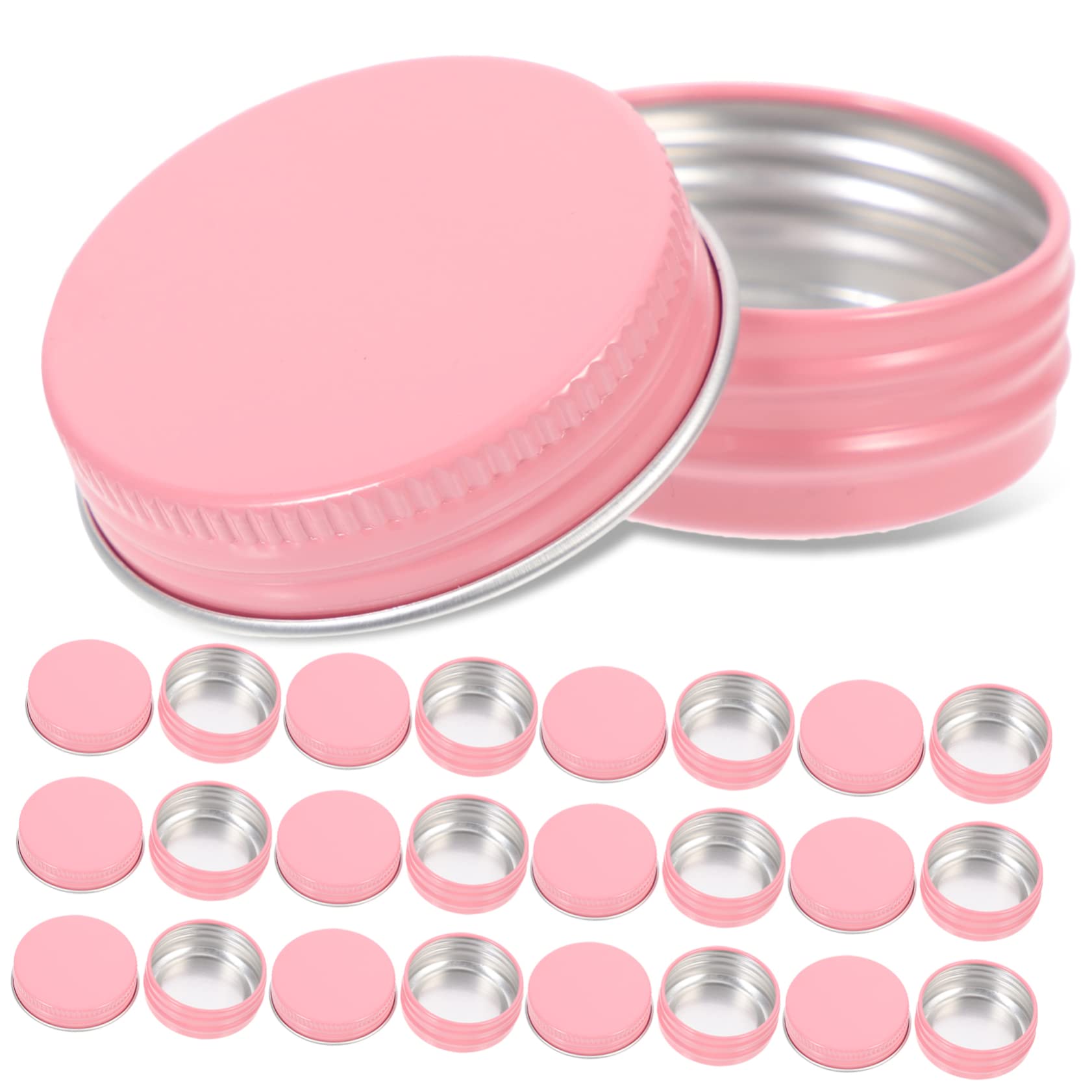 Ciieeo Metal Lids Aluminum Jars 24pcs Small Round Storage Containers Perfect for Cosmetics Beads Scented Candles Present