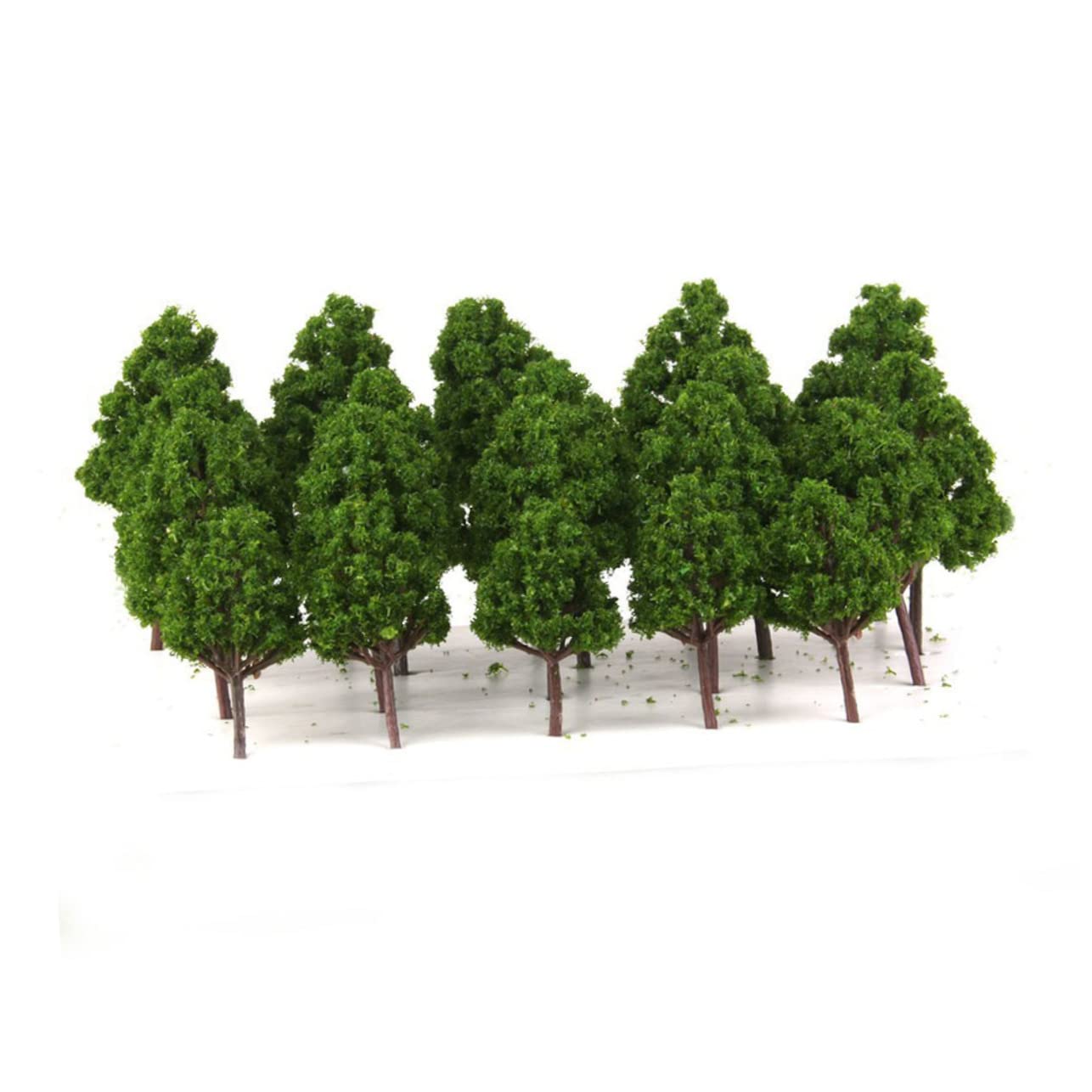 Alipis 40piezas Árboles Escenografía De Decoración De Paisaje Verde Árboles Artificiales para Dioramas y