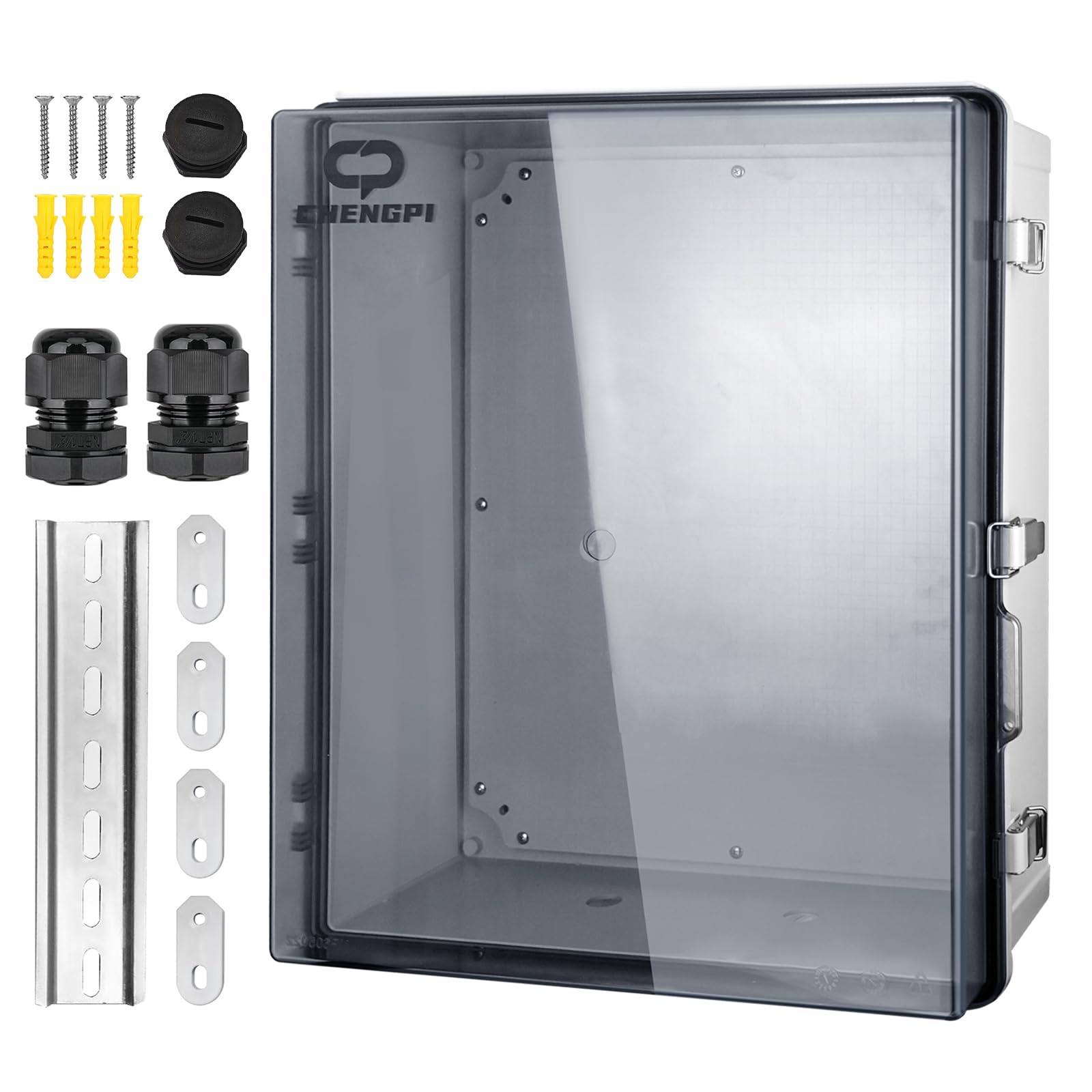 CHENGPI Waterproof distribution box for outdoor use, IP65 junction box, ABS electrical connection boxes, DIY plastic case, wiring switch box, 430 x 530 x 200 mm