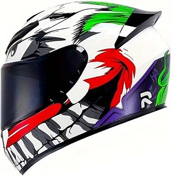 Motorcycle Full Face Helmet DOT Approved, Adult Men Women Motorcycle Helmet for Motorbike Street BikeXXL, G
