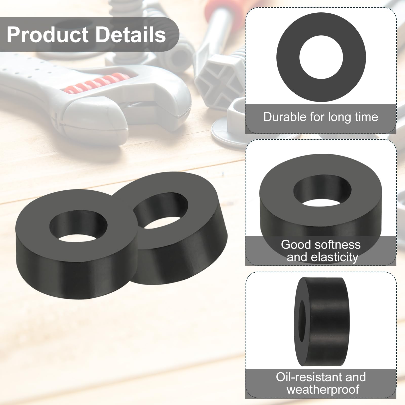PATIKIL Multi Purpose Rubber Spacer - Image 3