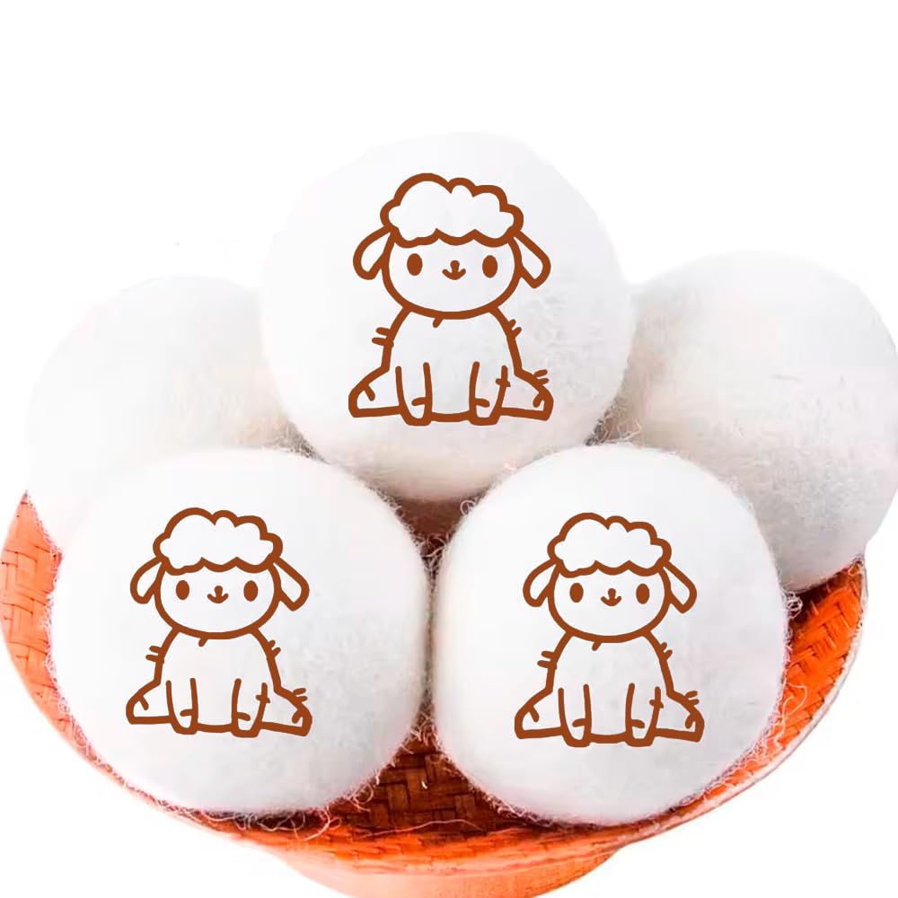 PARNER - PACK de 6 Bolas de Lana XXL para Secadora de Ropa - Pelotas Ecológicas y Reutilizables para Secado Eficiente