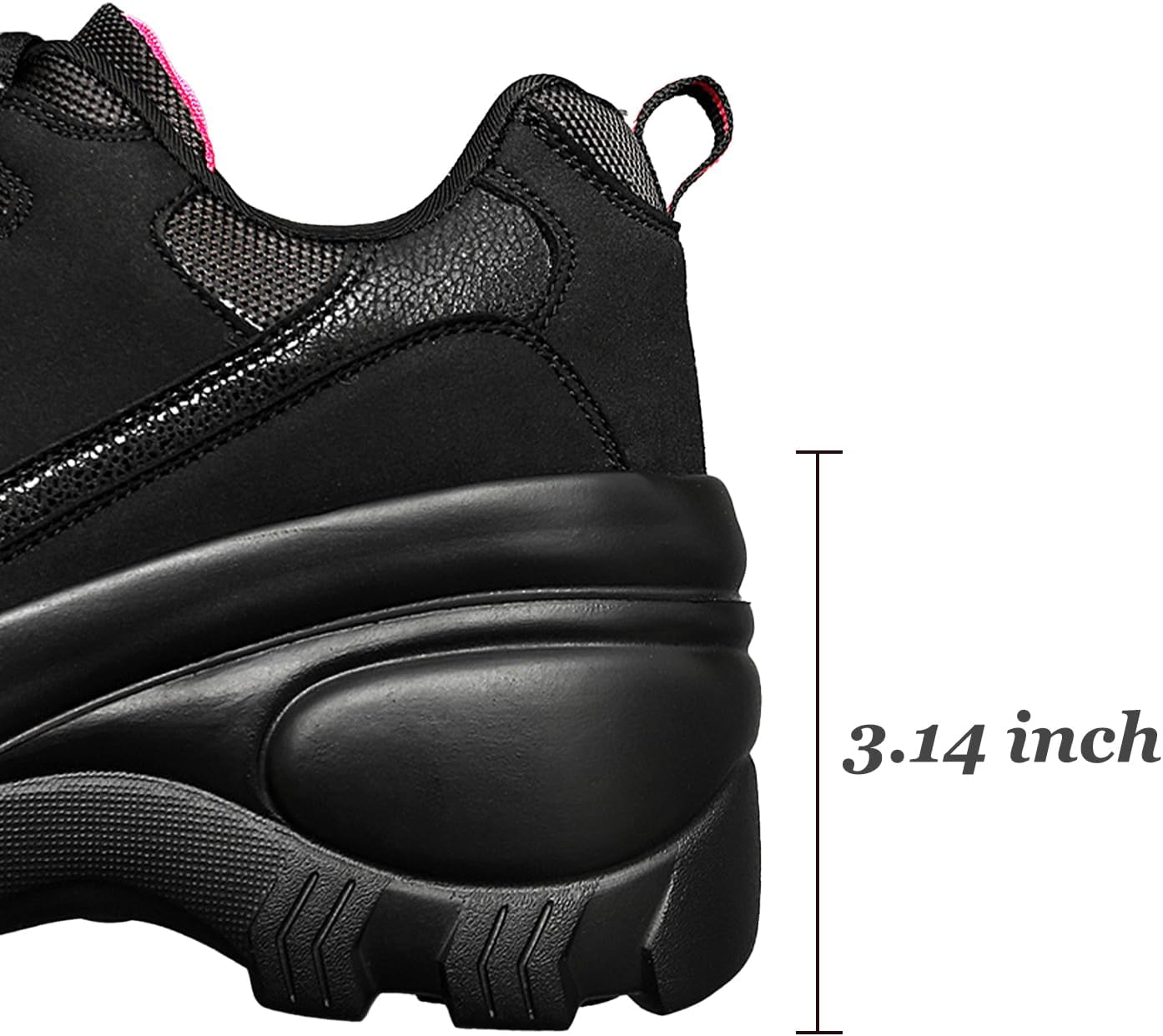 Women's Fashion Platform Chunky Sneakers Lace Up Comfortable Wedge Walking Sport Sneakers Casual Non-Slip Running Shoes - Image 3