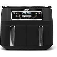 Ninja Foodi 4-in-1 8-Quart 2-Basket Air Fryer with DualZone Technology   Air Fry, Roast, Reheat & Dehydrate, Independent Cooking Zones, Match Cook, Dishwasher Safe, Family Size