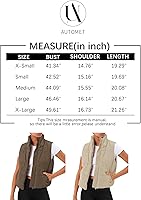 Vista 2 de AUTOMET Chaleco acolchado para mujer, sin mangas, para invierno, ropa de abrigo, cálida, acolchada, ligera, cuello alto, con bolsillos