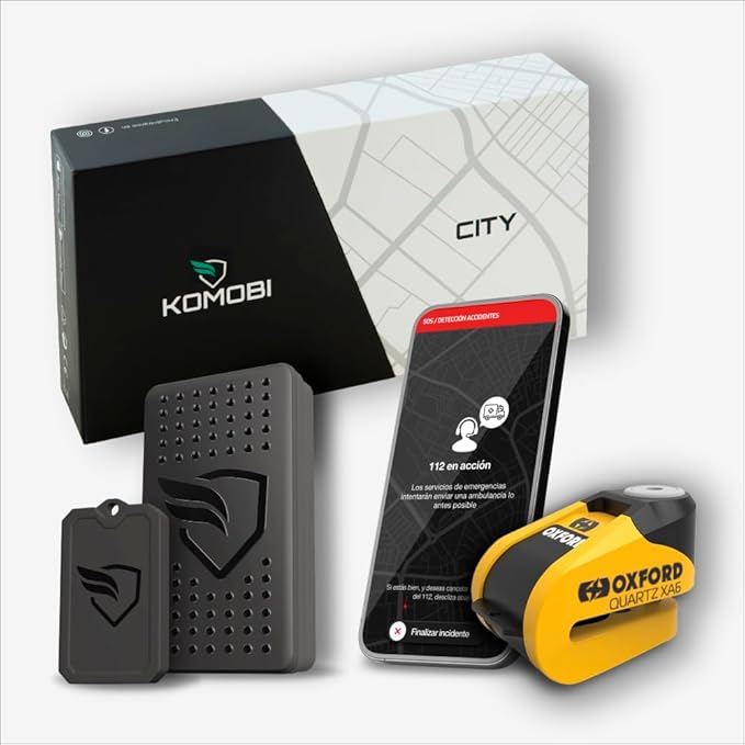 KOMOBI City Lock GPS para Moto con Alarma y Seguimiento en Tiempo Real