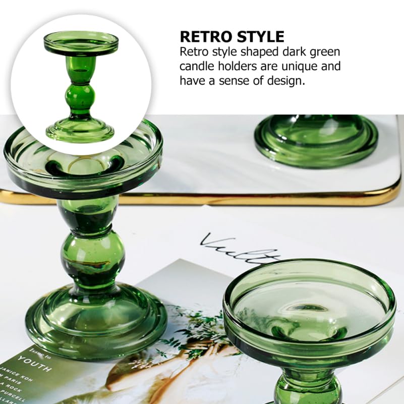 PRETYZOOM Bougeoir Verre Scandinave Mariage - Décoration Table Romantique Élégante