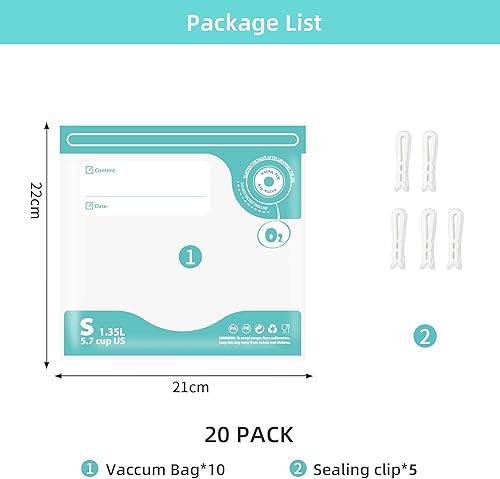 Miniatura 9 de 24 bolsas Sous Vide reutilizables, sin BPA, bolsas selladoras al vacío para alimentos, bolsa gruesa con un nuevo aspecto, bolsas con cremallera al