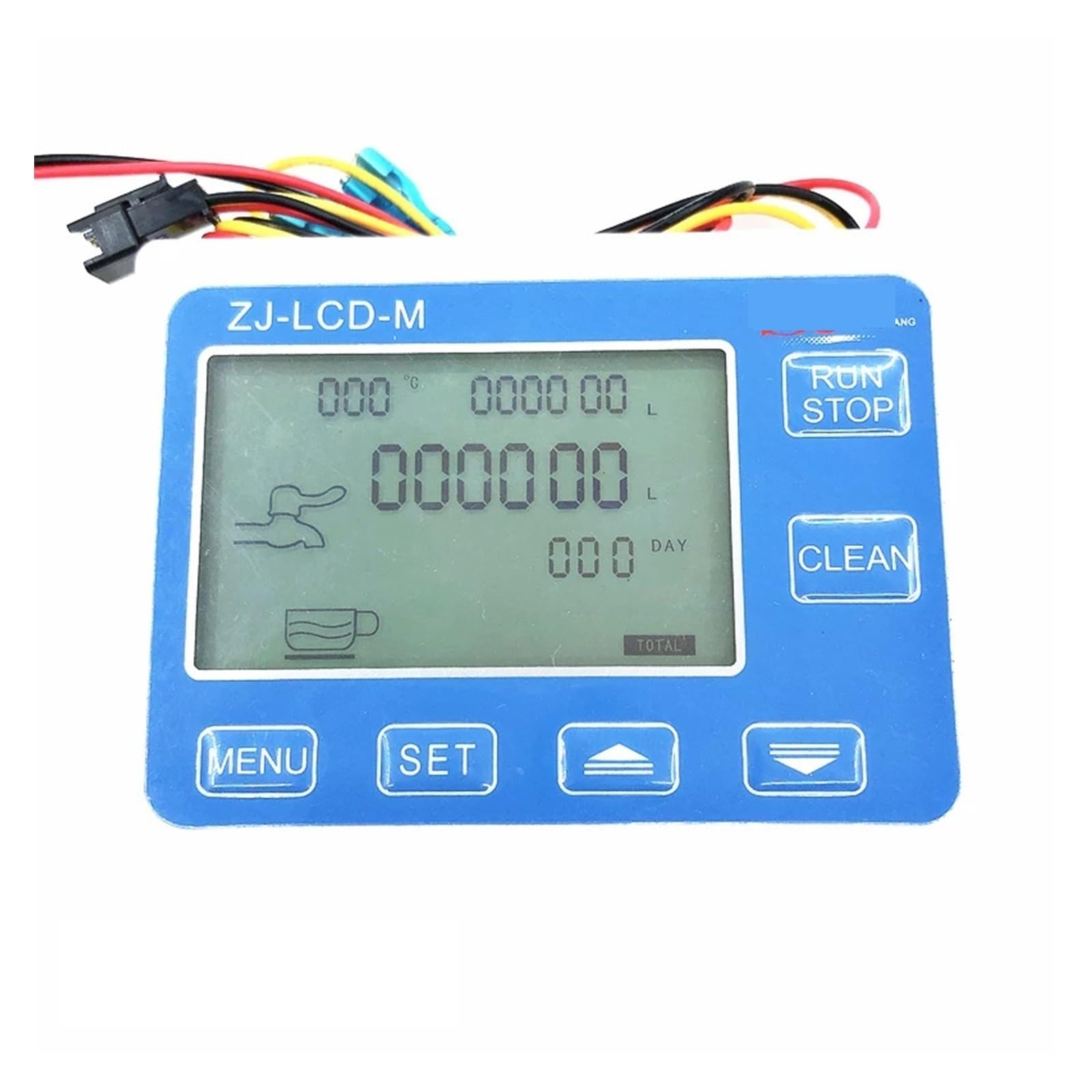 Kontroler ilościowy ZJ-LCD-M miernik + czujnik przepływu 1/2" + zawór + zasilacz do pomiaru wody(Not NTC)