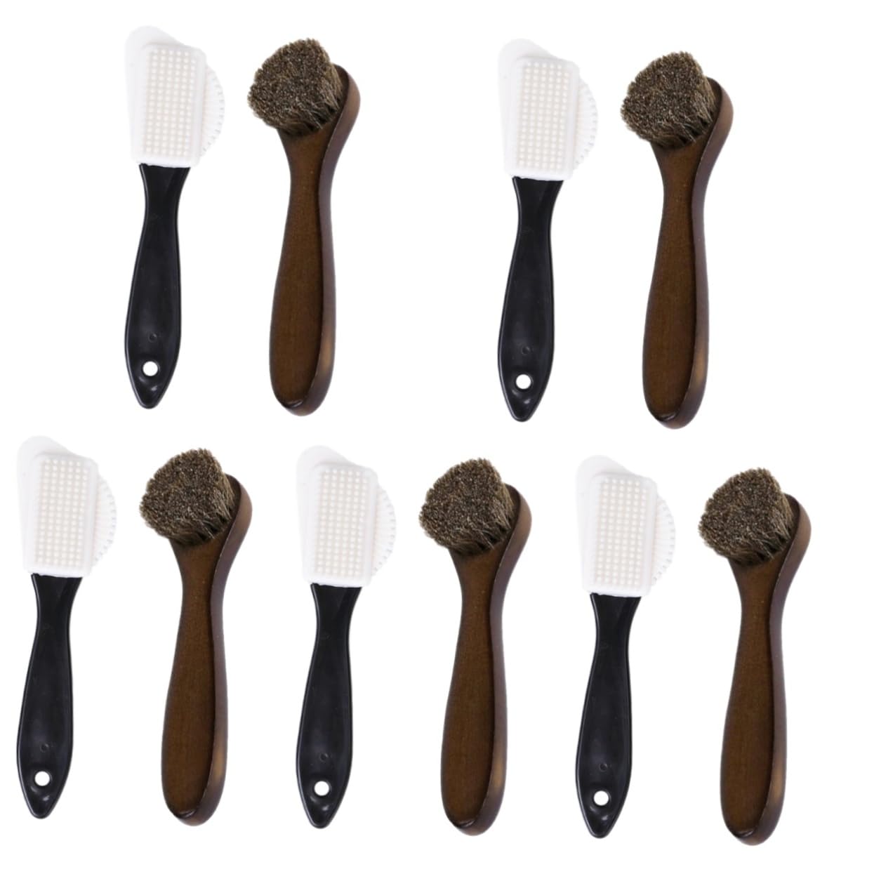 FOMIYES 5 Sätze Schuh Sauber Schuhe Glänzen Bürste Schrubben Schuhbürste Mit Borsten Schuhbürstenreiniger Schuhputzbürste Schuhputzset Stiefelpolitur-kit Holz 2 Stücke * 5