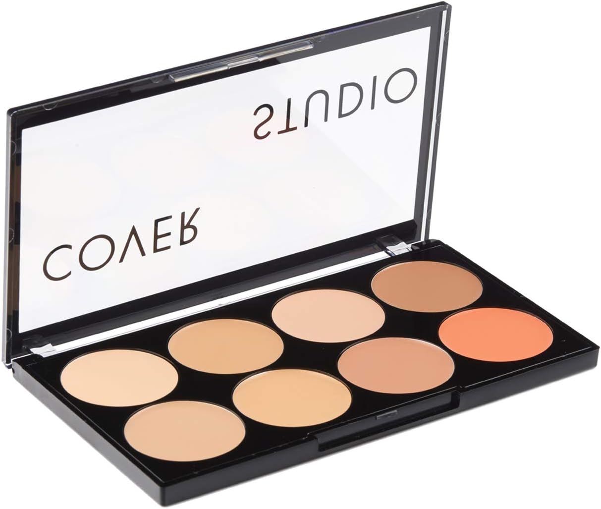 SWISS BEAUTY Light Coverage Cover Studio Ultra Base Compact Cream For All Skin Types Concealer Palette, 16G Matte Finish, Pack Of 1