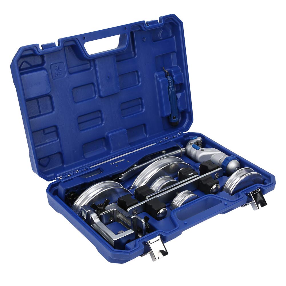 Kit Piegatubi Manuale per Tubi in Rame CT-999RF per Tubi 10-22 Mm - Set Completo di Strumenti di Stampaggio Piegatura Facile e Precisa