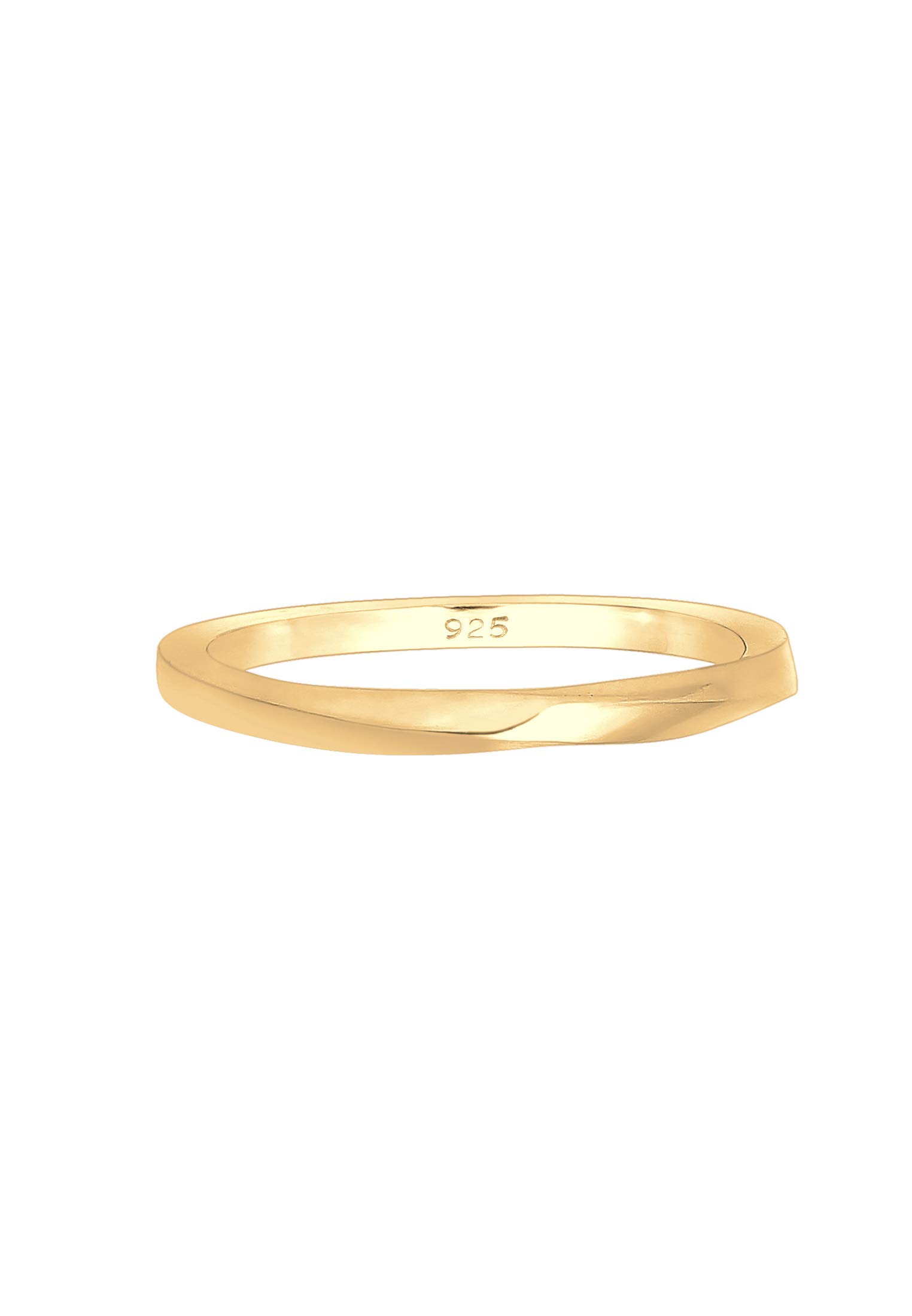 Elli Ring Damen Gedreht Klassisch 925 Silber