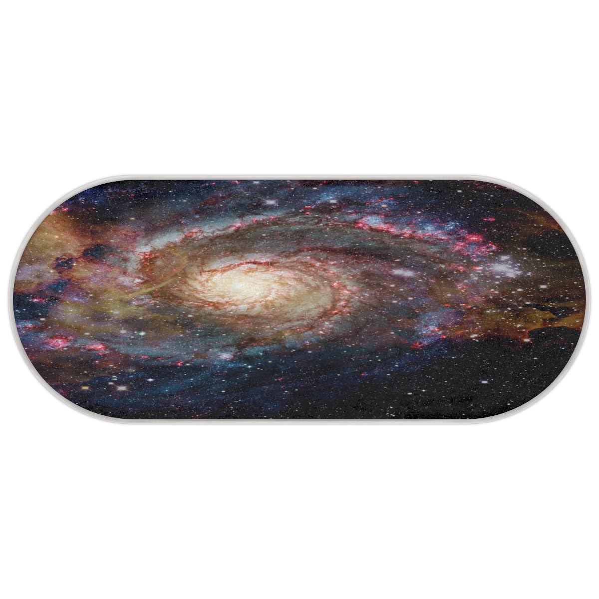 TropicalLife Cosmos galaktyka mgławica dywanik mata 50 x 120 cm, galaktyka długie włosy pogrubione dywaniki do pokoju kuchni domu łazienki wewnątrz antypoślizgowa mata podłogowa dywaniki