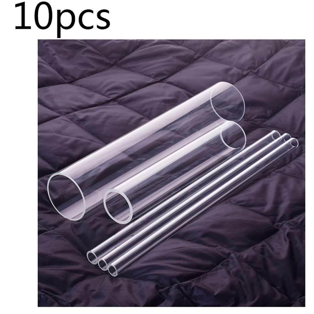 Vetreria da laboratorio 10 tubi in vetro borosilicato ad alto contenuto di borosilicato, diametro esterno 9 mm, lunghezza totale 200 mm/250 mm/300 mm(O.D.9mm L.300mm)