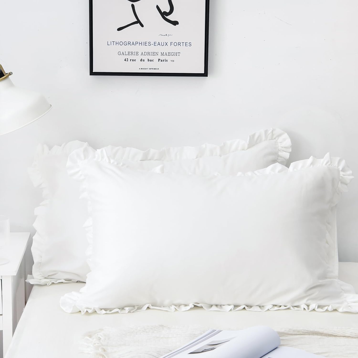 20x30 Pillow Cover - 2-Piece White Pillow Shams Decorative Throw Pillow Cover Cushion Covers Pillowcase Home Decor Decorations for Sofa Couch Bed Chair - Queen