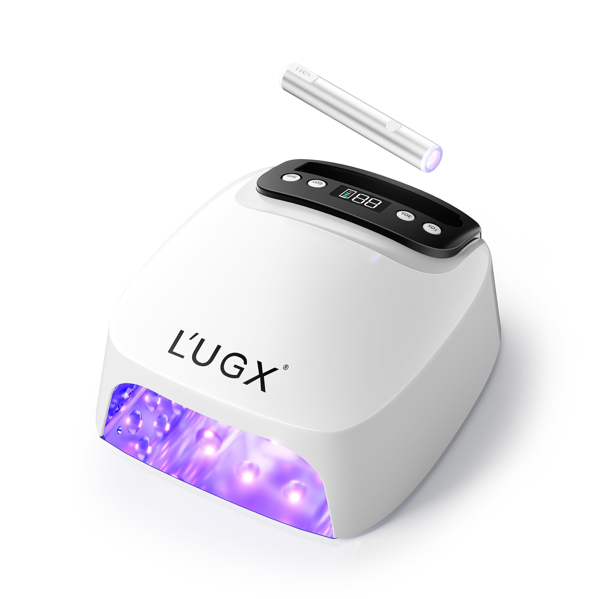L'UGX ネイルマシン LG902 パープル Amazon.com : L'UGX 2 in 1 UV LED Nail Lamp, Rechargeable UV Light