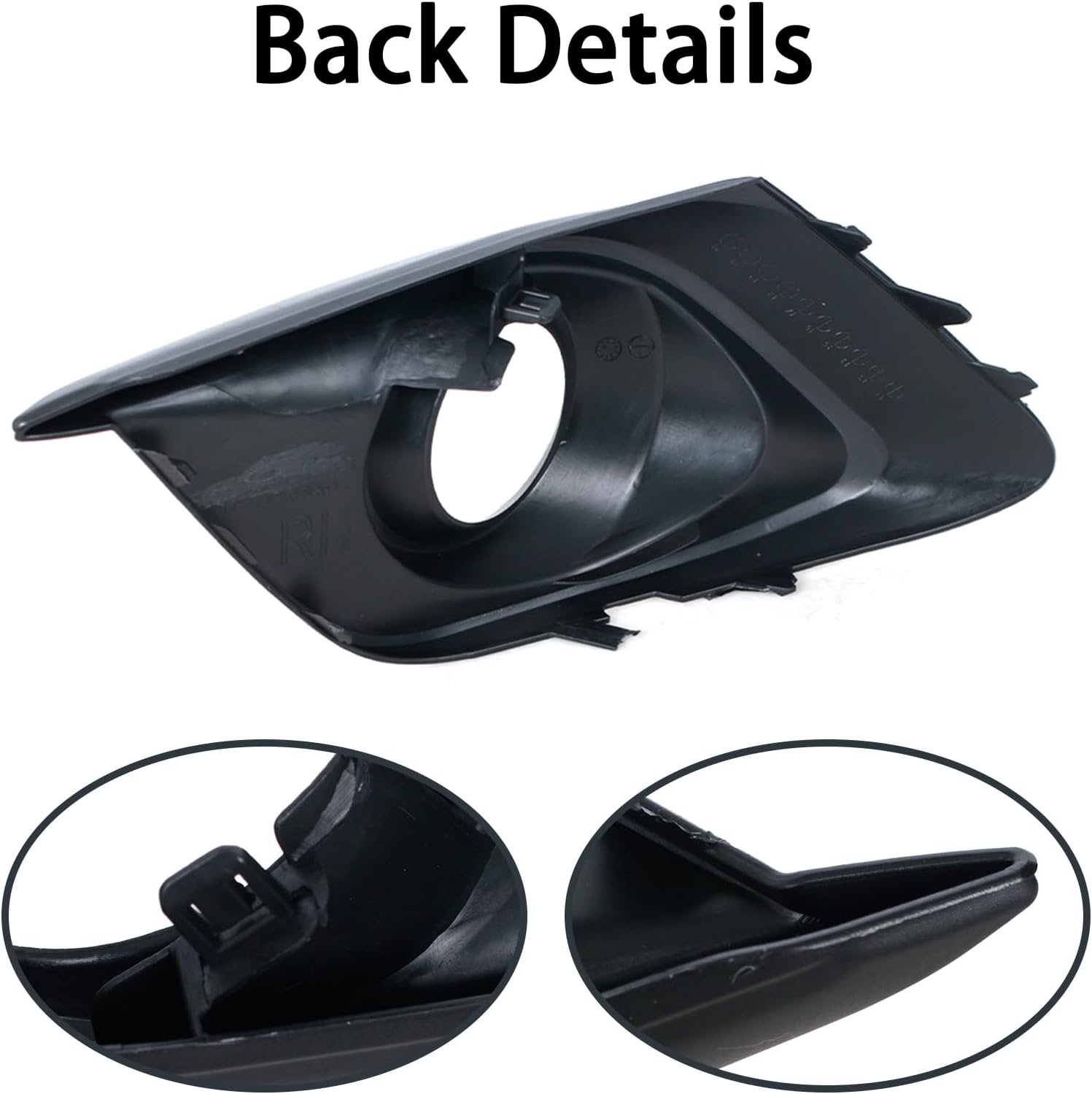 For Mazda 3 Axela 2014-2016 Front Bumper Fog Light Grille Cover Trim Cap Frame Hood Black Hole Left&Right