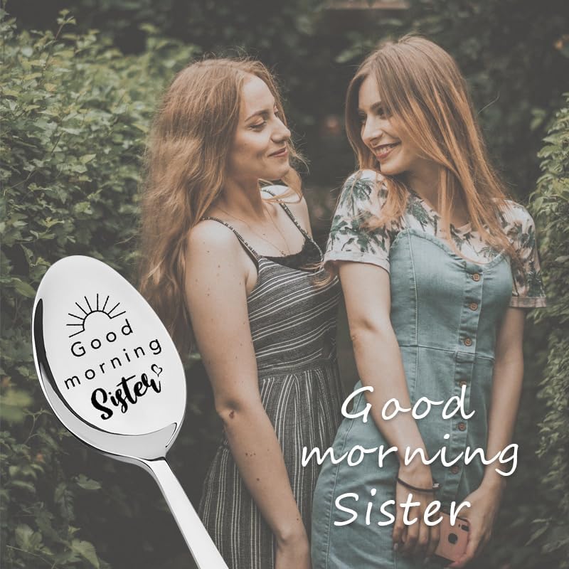 Miniatura 3 de Regalos de cumpleaños para hermanas de hermana hermano  Cuchara para hermana  Cuchara de café de cereales para mujeres, hermanas  Hermanas Grandes