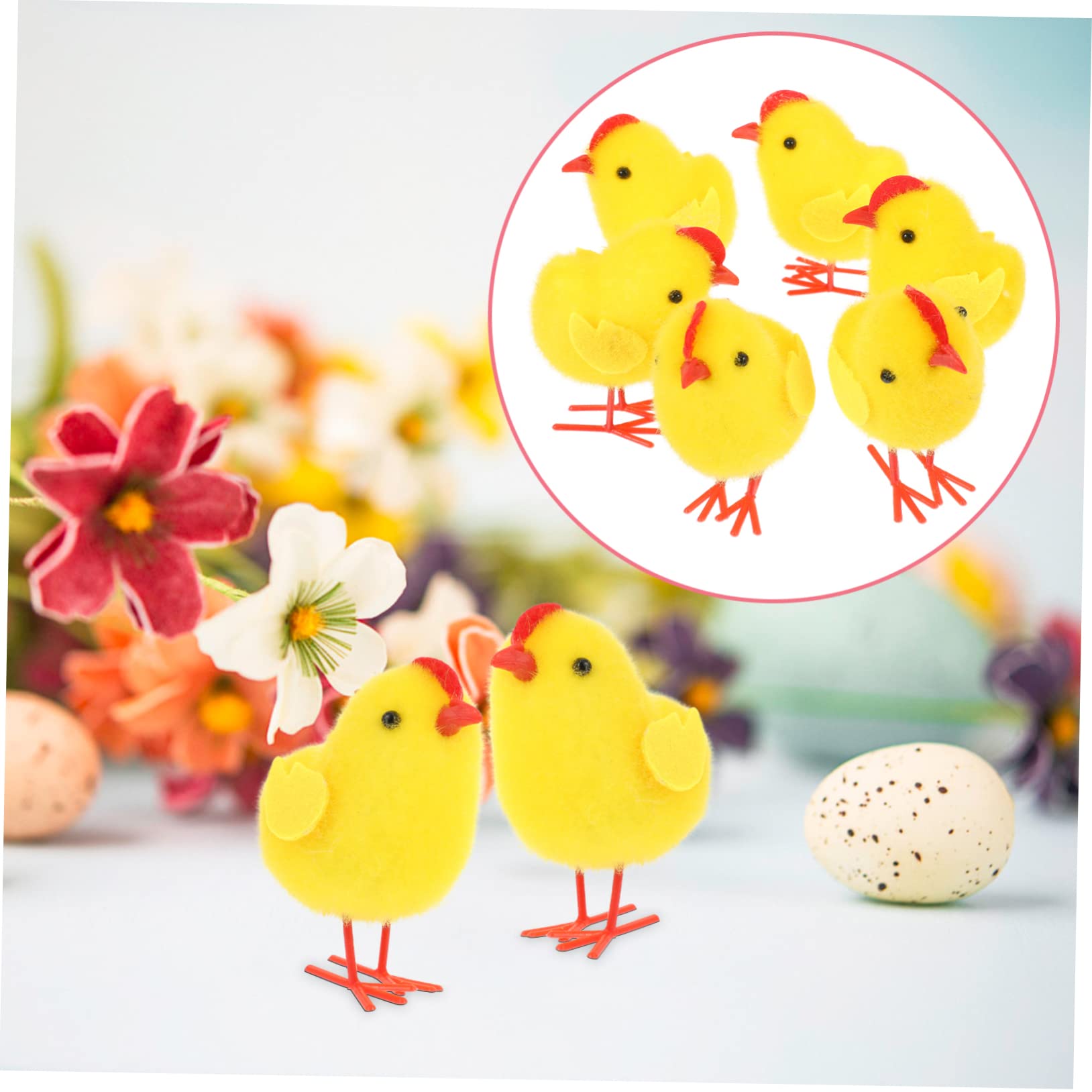 Zerodeko 30 Pz piccolo ornamento di pollo giallo pulcini di pelliccia di pasqua finti pulcini pasquali giocattoli per bambini il decorazioni di pollo pasquale