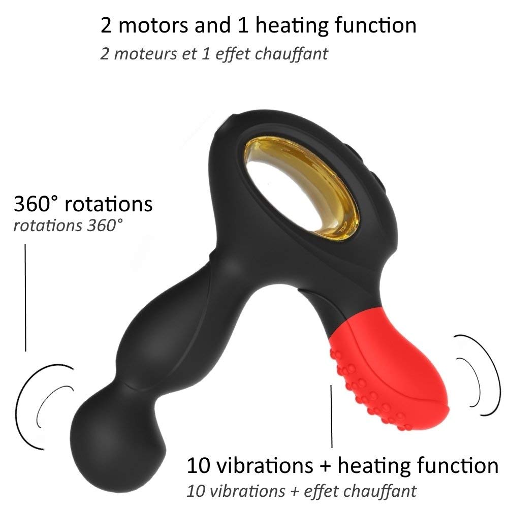 GOLIATE NyX Pro2 Massaggiatore Prostatico telecomandato Vibrante per Uomo - Vibromassaggiatore sex toys Maschile Stimolatore della Prostata, Punto P, Piacere Anale, Perineo: 10 Modi, Ricaricabile