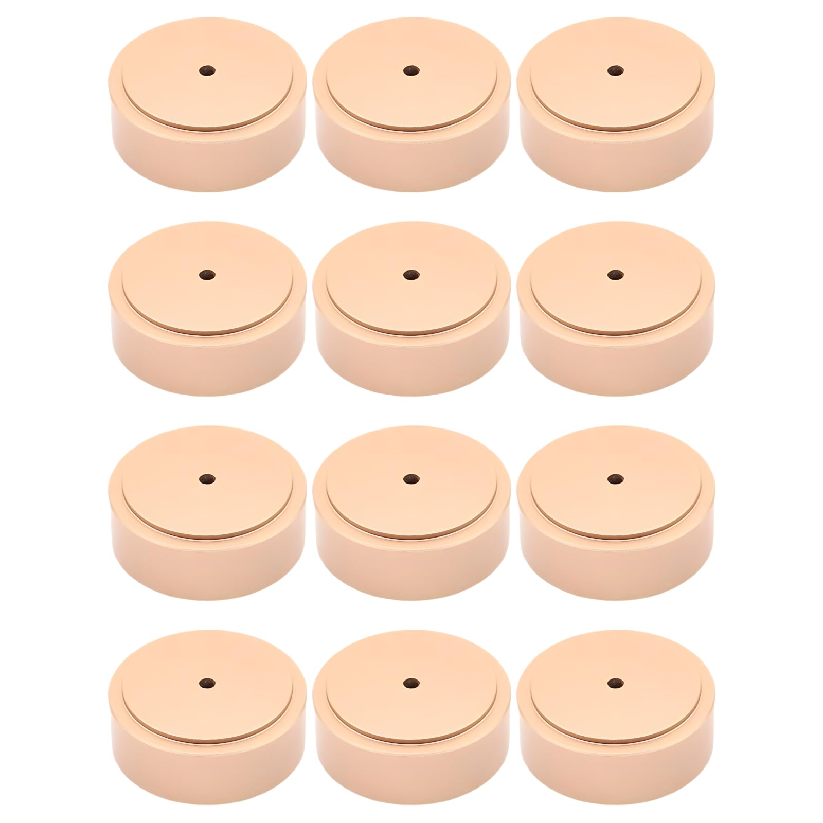 12 piedini per amplificatore audio in alluminio, 30 x 10 mm, cuscinetti antiscivolo con design antigraffio, montaggio con foro centrale, per Home Theater, altoparlanti Hi Fi, giradischi