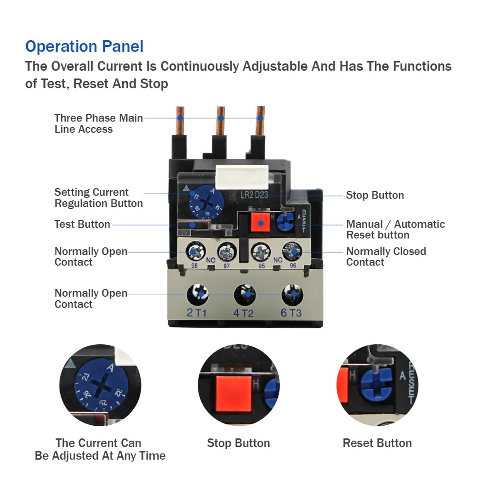 Relè Termico BR2-25 Per Motori - Protezione Sovraccarico E Interruzione Fase, 1-1.6A - Foto 8