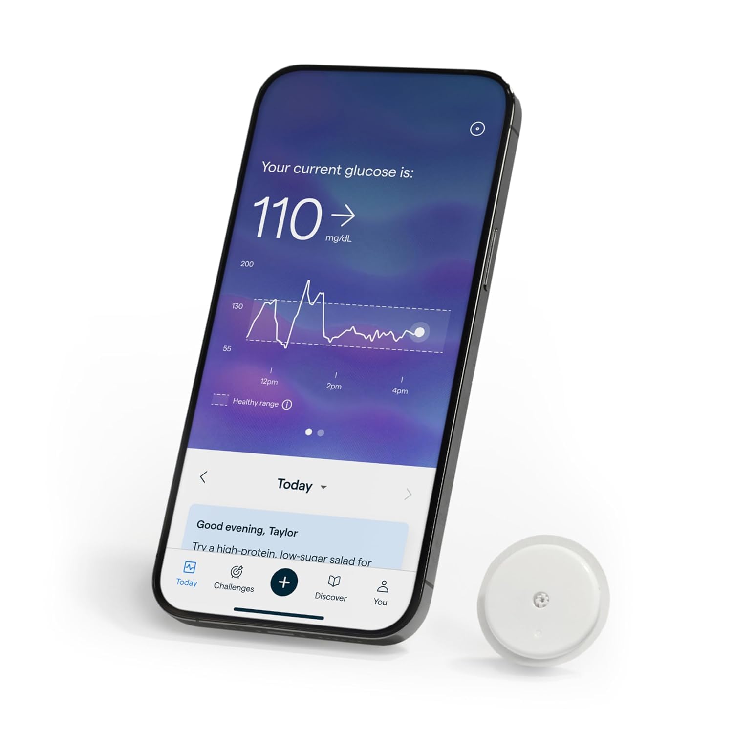 Monitor Continuo de Glucosa (MCG) Lingo y su App. Fabricado por Abbott. Conoce el Impacto de tu Alimentación. 1 biosensor Lingo con Duración de hasta 14 días*. Diseñado para iPhone 11 o posterior. Solo en EE. UU.