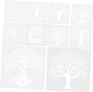 LALAFINA 12pcs Tree Stencil Set for DIY Painting Hollow Tree Pattern Templates Creative Wall Decor for Home Classroom and ...