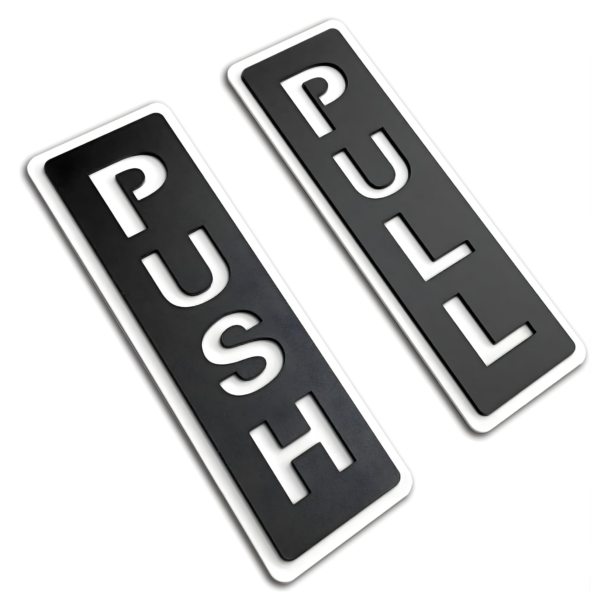 krisha impex - silver_black_mini push pull door name plates | ideal compact fit