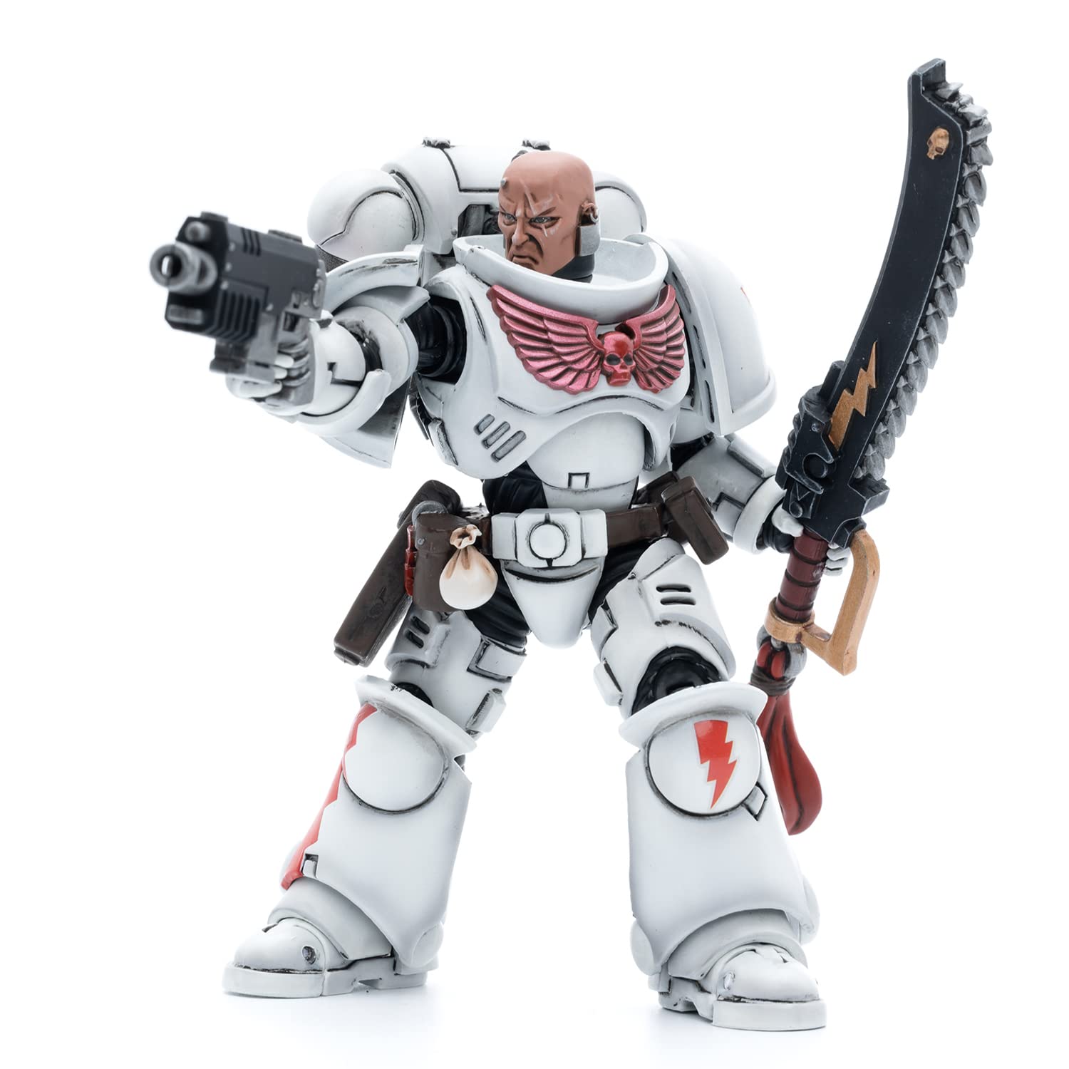 JOYTOY Warhammer 40k Mecha 1/18 Action Figures Joy Toy Model Toys White Scars- Assault lntercessor SergeantT sendbaater