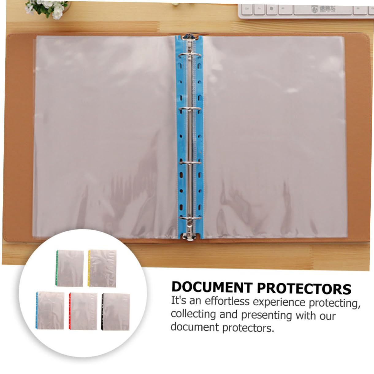 SEWACC Lot De 100 Protège-feuilles A4 11 Trous Pp Transparent Antistatique Pour Classeur, Pochettes De Protection Sans Acide, Bureau Et École