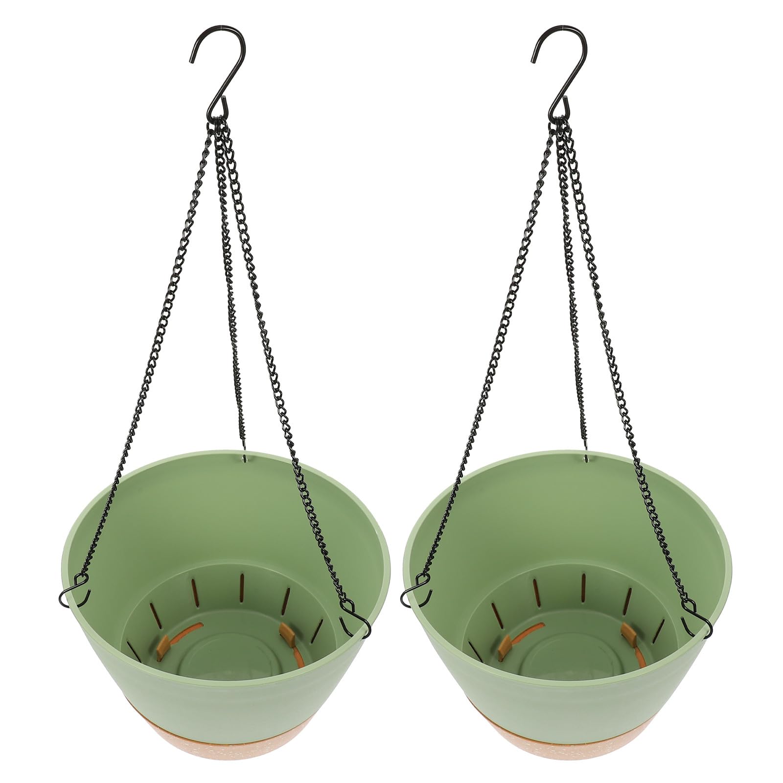 GLEAVI Pot à Fleurs Suspendu Rangement Suspendu 2pcs en Plastique pour Plantes Succulentes pour Balcon et Jardin Extérieur