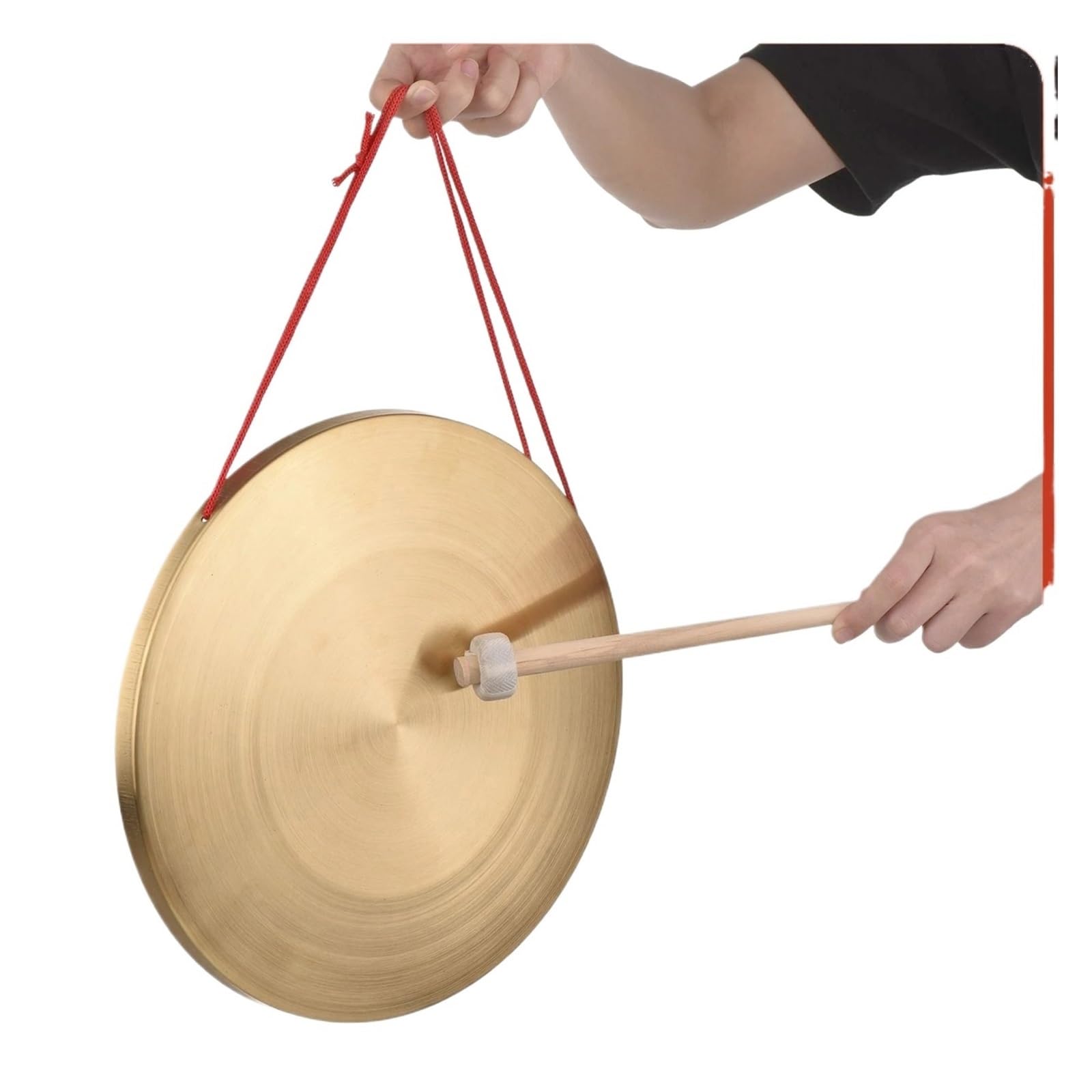 Platillos de Mano 22/30 cm Platillos de gong mano Instrumento percusión cobre y latón con martillo juego redondo