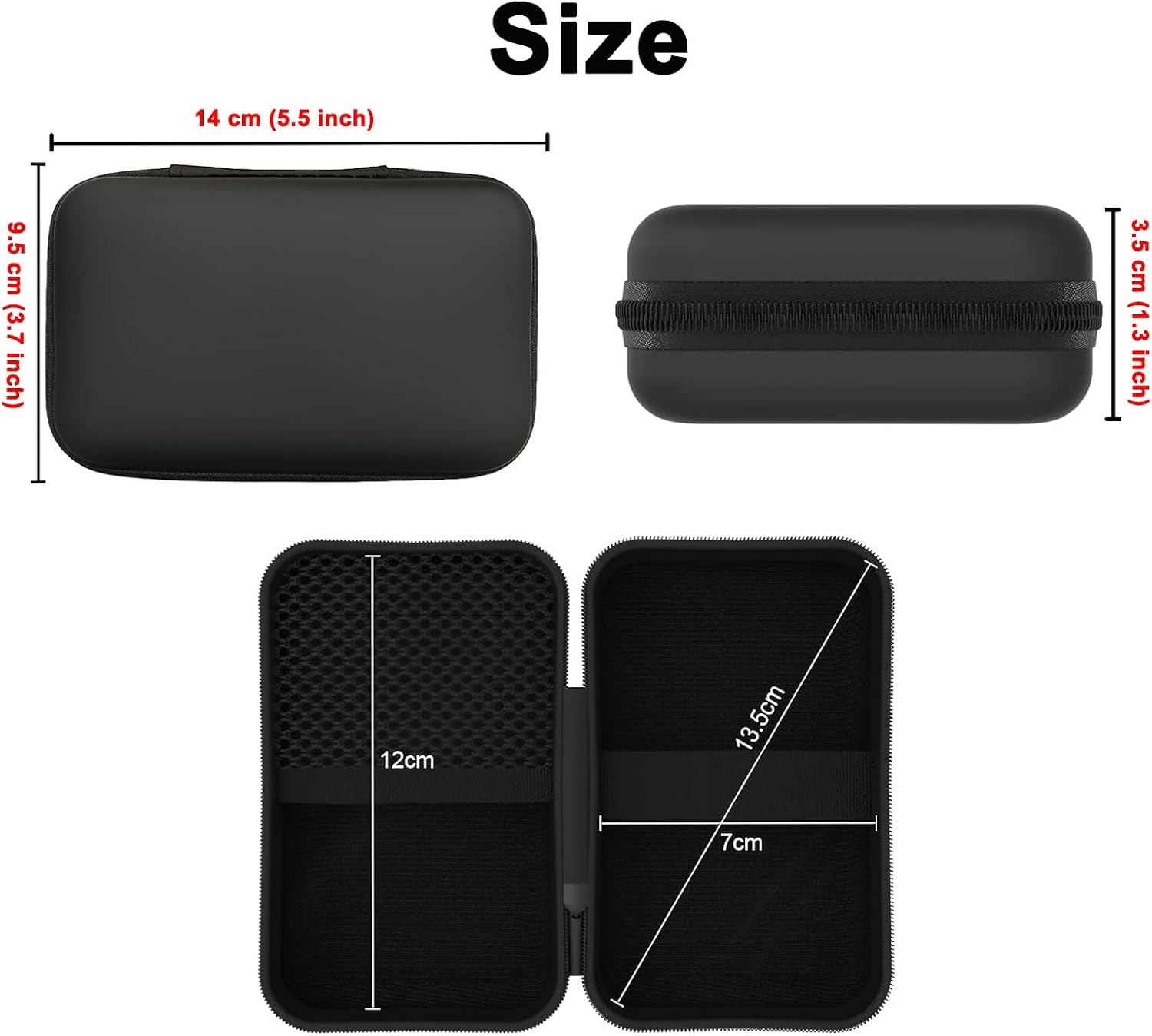 Carrying Case Compatible with FANVACE MP3 Player Case Shockproof Lightweight Durable EVA Hard Shell Protective Cover Compatible with FANVACE M32 M31 4” MP4 Music Player