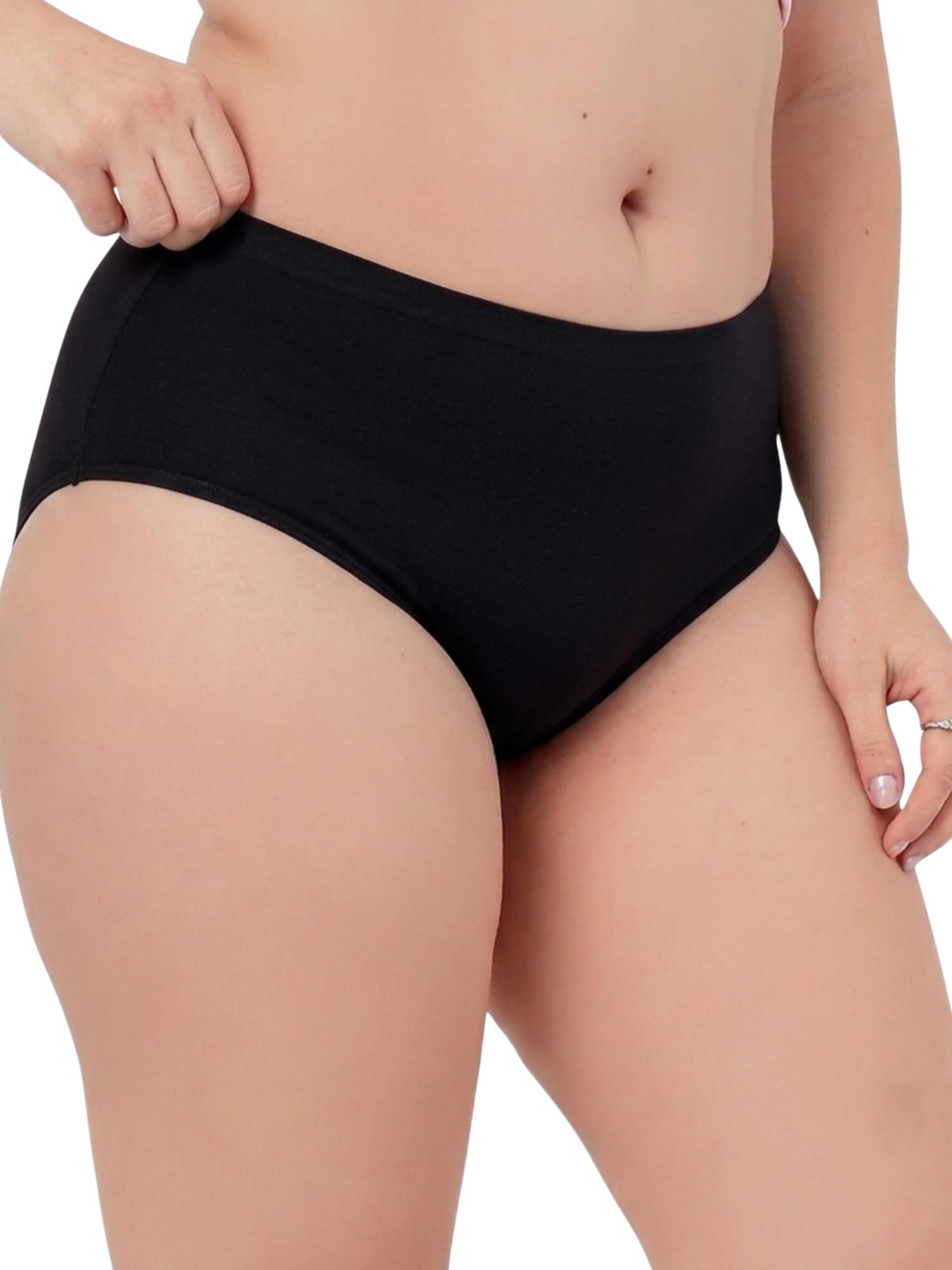 zelena Cotton Seamless Hipster Panty for Women I Mid Rise, No Panty Line Show, Snuggle Fit & Extra Bum Coverage I Comfort Fit & Gentle Shaper Panty for Women-picture-26