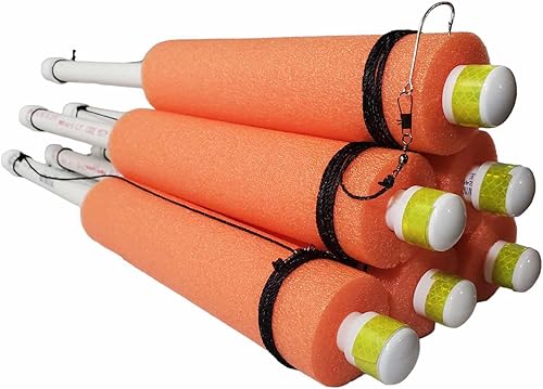 Miniatura 4 de JUGS de fideos de pesca con líneas y ganchos, aparejos de pesca para gato, accesorios de pesca para gato, aparejos de bagre naranjarojoazulverde,