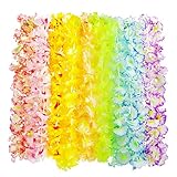 APLANET 20pcs Hawaiian Luau Leis Hawaiian Necklaces, 10 Styles, for Tropical Theme Activity and Beach Party Dance Decorations