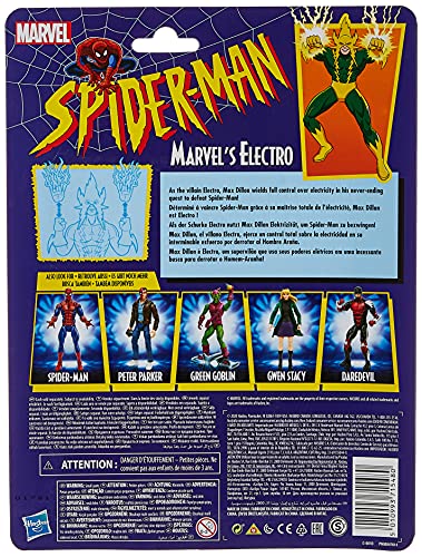 Spider-Man Hasbro Marvel Legends Series 6-inch Collectible Marvel’s Electro Action Figure Toy Retro Collection - Image 3