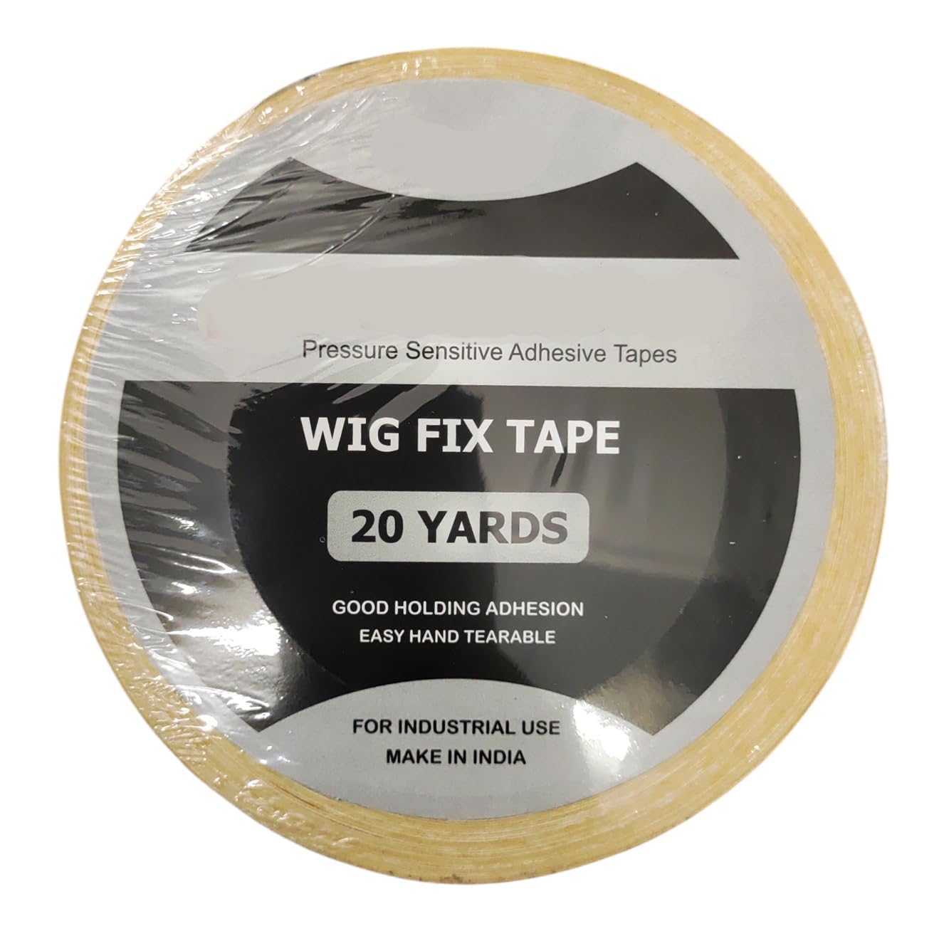 DELORUS Hair Patch Tape Wig Fix Tape Double-sided Hair Patch Tape Cotton-Cloth Tape Waterproof Maximum Hold upto 2 weeks (Yellow, 1 inch, 20 Yards)