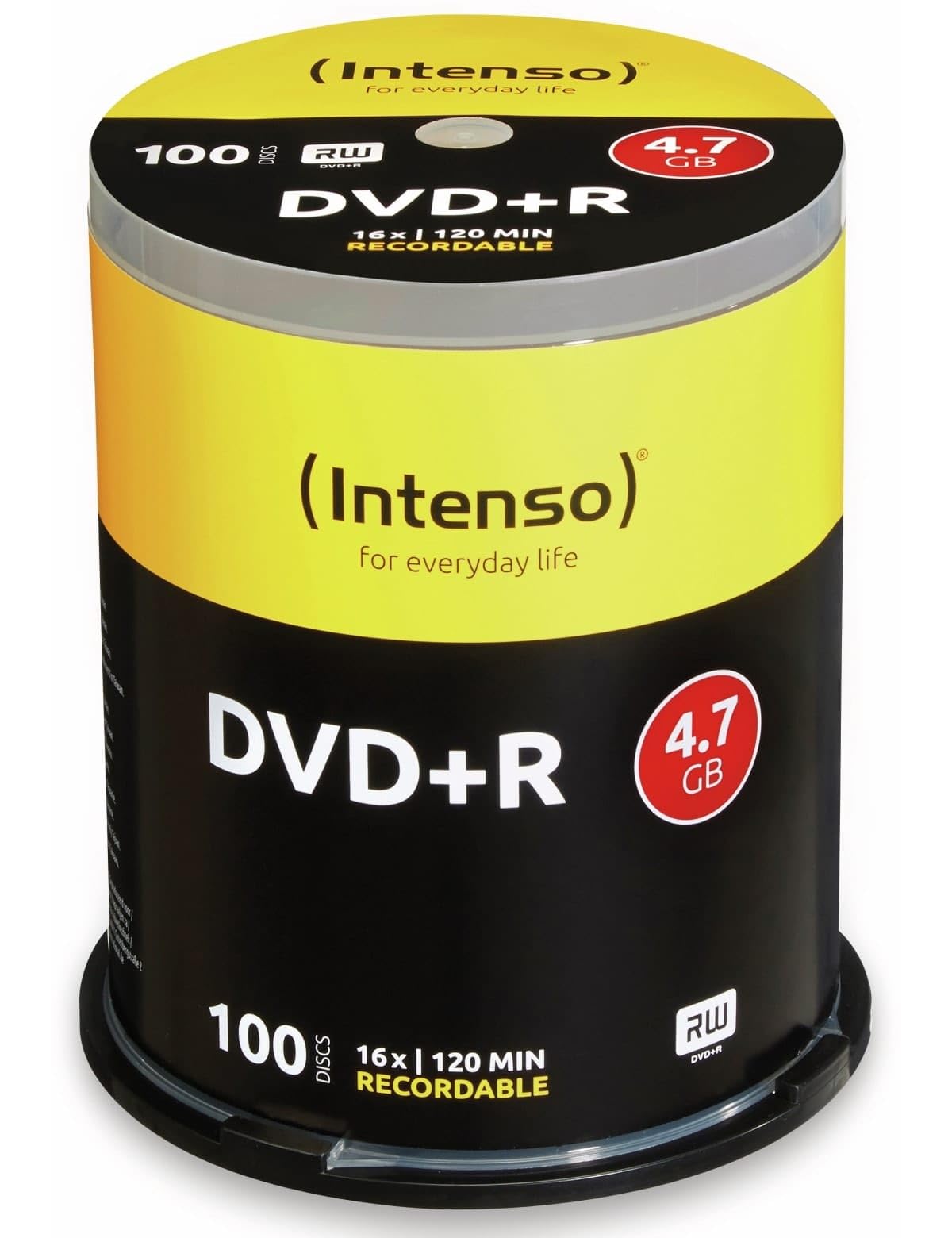 Intenso - DVD+r 4,7 GB 16x 4.7gb DVD+r 100pieza(s) - DVD+RW vírgenes (DVD+r)