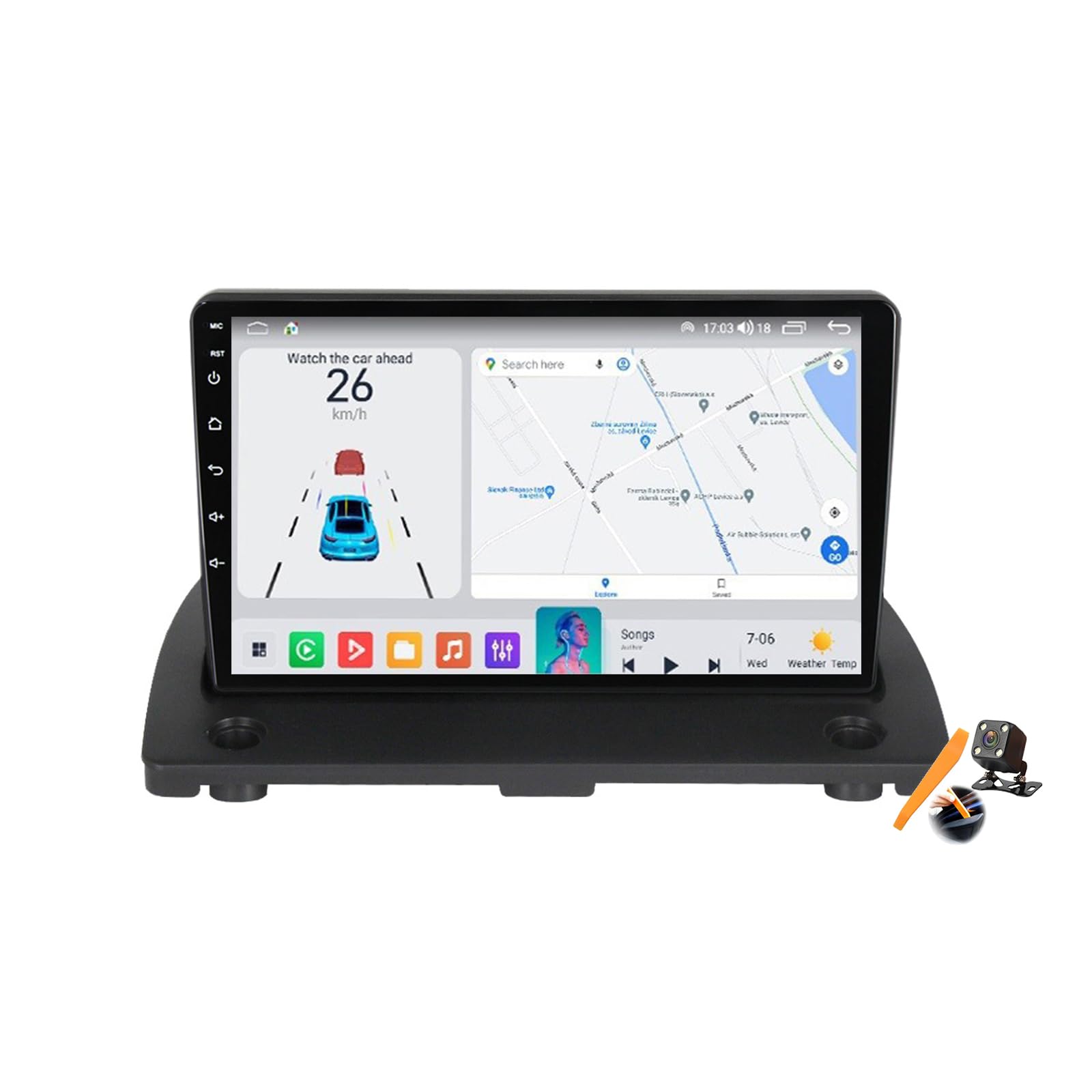 Radio GPS de 9 pulgadas con Android Auto y Carplay para Volvo XC90 8