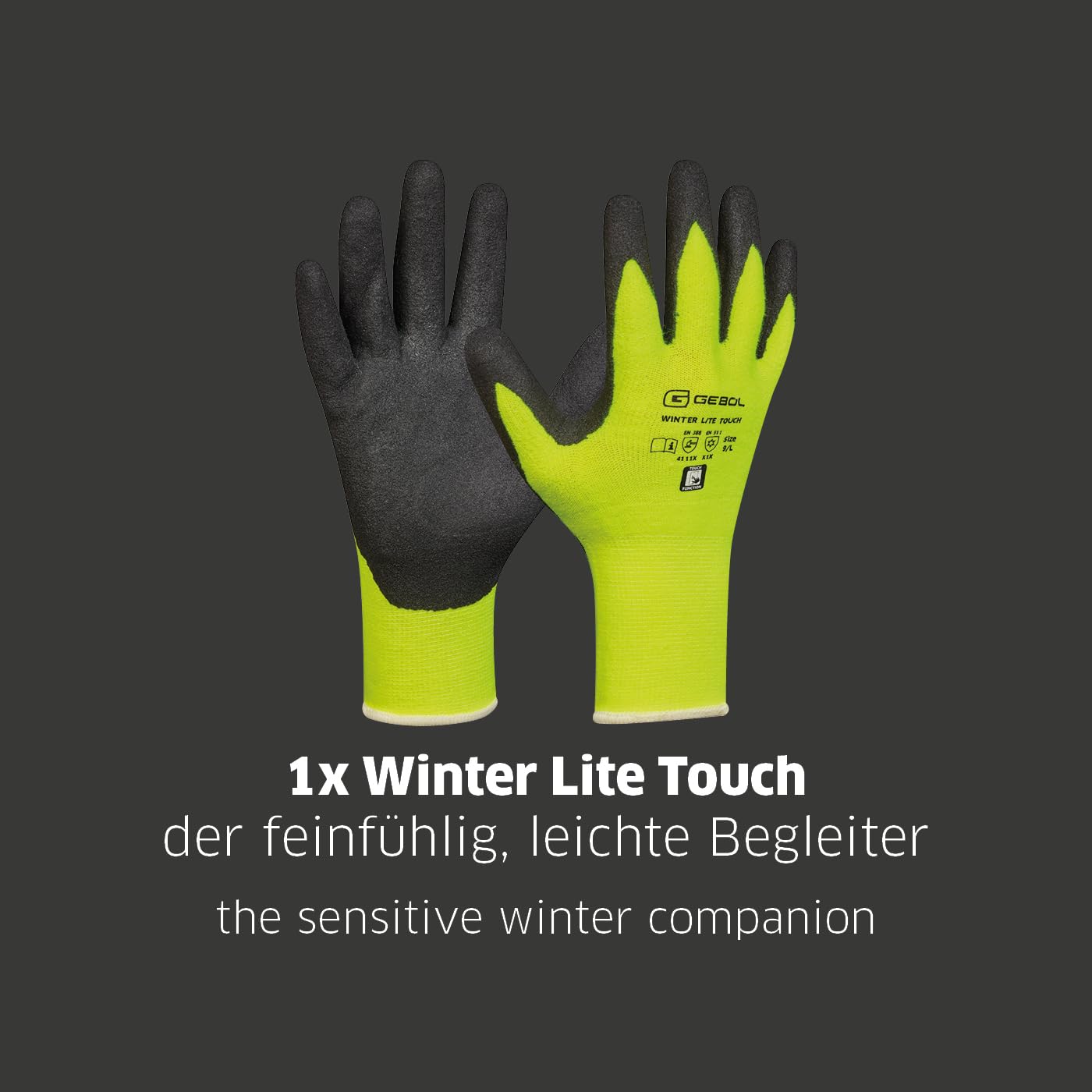 Gebol Winter Eco oranje, werkhandschoenen met waterdichte