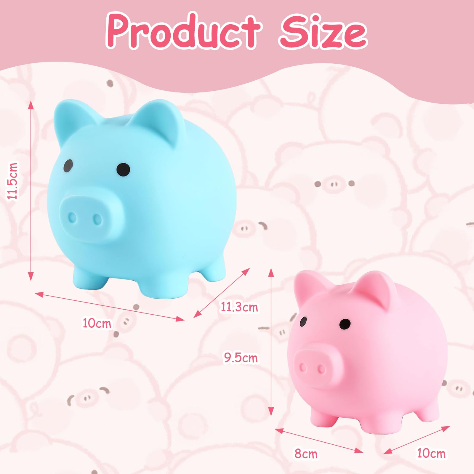 Salvadanaio in ceramica, moneta rosa, divertente regalo per ragazzi, ragazze, bambini e adulti